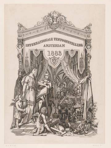 Affiche « Affiche voor de Internationale Tentoonstelling te Amsterdam in 1883 ». Reproduction intégrale de l’exemplaire conservé par Rijksmuseum.