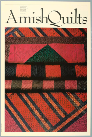 Affiche « Amish Quilts ». Reproduction intégrale de l’exemplaire conservé par Cooper Hewitt, Smithsonian Design Museum.