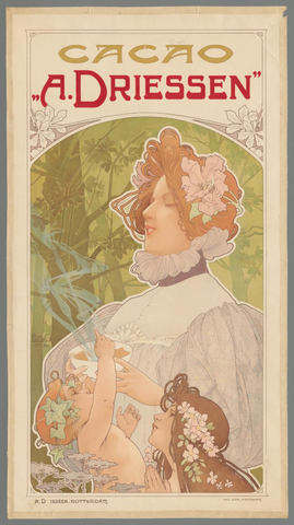 Affiche « Cacao A. Driessen ». Reproduction intégrale de l’exemplaire conservé par Rijksmuseum.