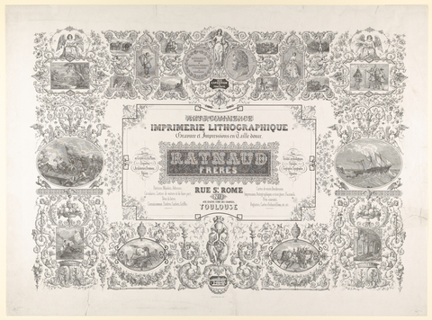 Affiche « Poster for Raynaud Frères ». Reproduction intégrale de l’exemplaire conservé par The Metropolitan Museum of Art.