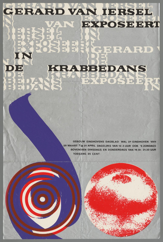 Affiche « Gerard van Iersel exposeert in de Krabbedans ». Reproduction intégrale de l’exemplaire conservé par Rijksmuseum.