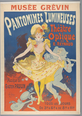 Affiche « Pantomimes lumineuses, 1892 ». Reproduction intégrale de l’exemplaire conservé par Rijksmuseum.