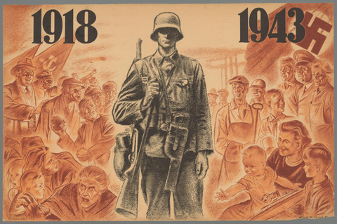 Affiche « 1918 - 1943 ». Reproduction intégrale de l’exemplaire conservé par Rijksmuseum.