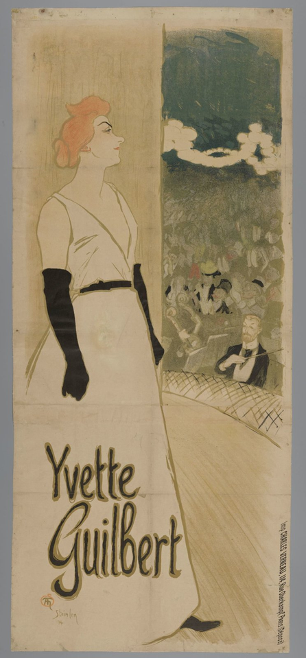 Affiche « Yvette Guilbert Ambassadeurs ». Reproduction intégrale de l’exemplaire conservé par Rijksmuseum.