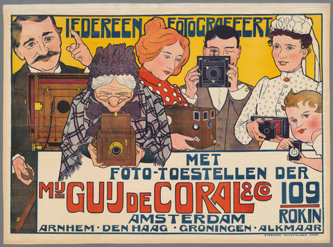 Affiche « Everyone a Photographer Poster for Guy de Coral & Co ». Reproduction intégrale de l’exemplaire conservé par Rijksmuseum.