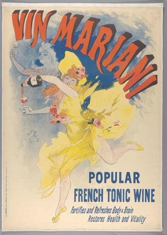 Affiche « Vin Mariani, 1894 ». Reproduction intégrale de l’exemplaire conservé par Rijksmuseum.