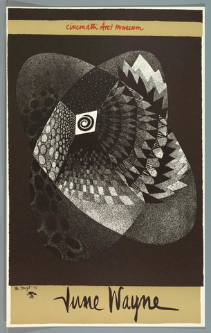 Affiche « June Wayne, Cincinnati Art Museum ». Reproduction intégrale de l’exemplaire conservé par Cooper Hewitt, Smithsonian Design Museum.