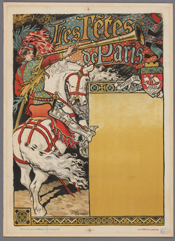 Affiche « Affiche voor 'Les fêtes de Paris' ». Reproduction intégrale de l’exemplaire conservé par Rijksmuseum.