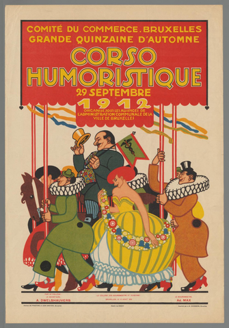 Affiche « Corso humoristique. 29 septembre 1912 ». Reproduction intégrale de l’exemplaire conservé par Rijksmuseum.