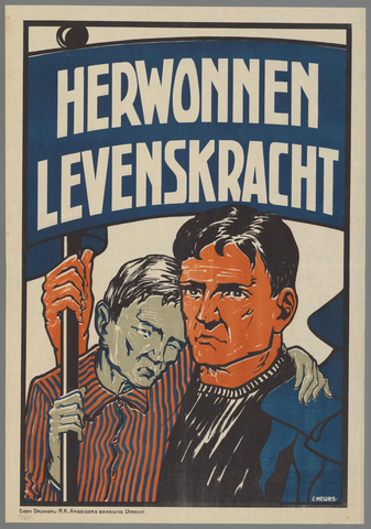 Affiche « Herwonnen levenskracht ». Reproduction intégrale de l’exemplaire conservé par Rijksmuseum.