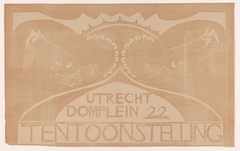 Affiche « Affiche voor een tentoonstelling met twee kolibries ». Reproduction intégrale de l’exemplaire conservé par Rijksmuseum.