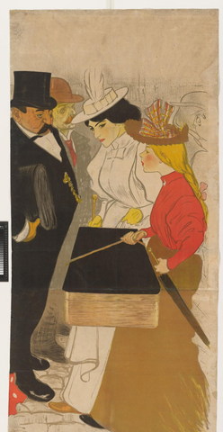 Affiche « Twee vrouwen en een man op straat ». Reproduction intégrale de l’exemplaire conservé par Rijksmuseum.
