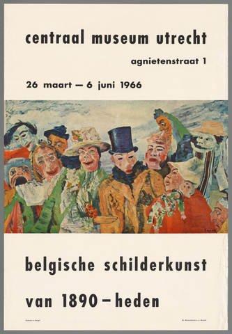 Affiche « Belgische schilderkunst van 1890 - heden ». Reproduction intégrale de l’exemplaire conservé par Rijksmuseum.