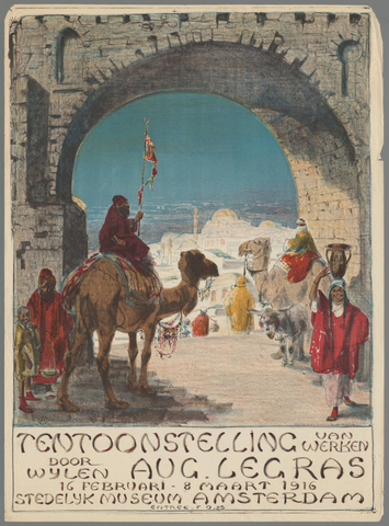 Affiche « Tentoonstelling van werken door wijlen Aug. Legras 16 Februari - 8 Maart 1916 Stedelijk Museum Amsterdam. ». Reproduction intégrale de l’exemplaire conservé par Rijksmuseum.