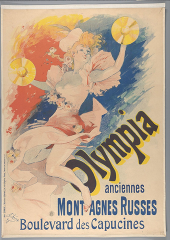 Affiche « Olympia, Anciennes Montagnes Russes, 1892 ». Reproduction intégrale de l’exemplaire conservé par Rijksmuseum.