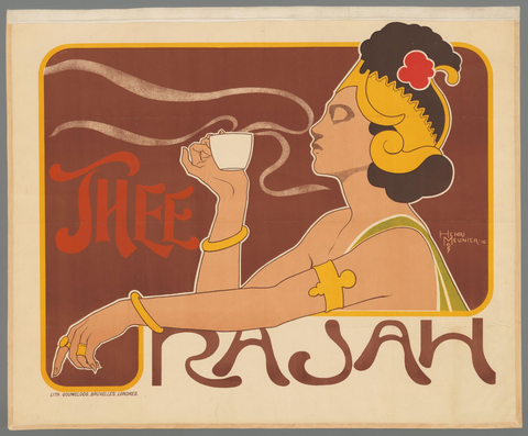 Affiche « Rajah-thee ». Reproduction intégrale de l’exemplaire conservé par Rijksmuseum.