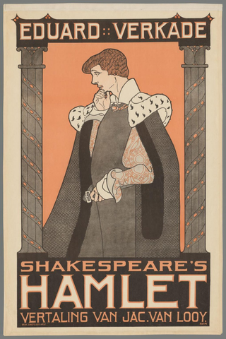 Affiche « Eduard Verkade. Shakespeare's Hamlet ». Reproduction intégrale de l’exemplaire conservé par Rijksmuseum.