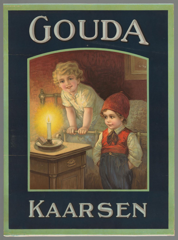 Affiche « Gouda Kaarsen ». Reproduction intégrale de l’exemplaire conservé par Rijksmuseum.