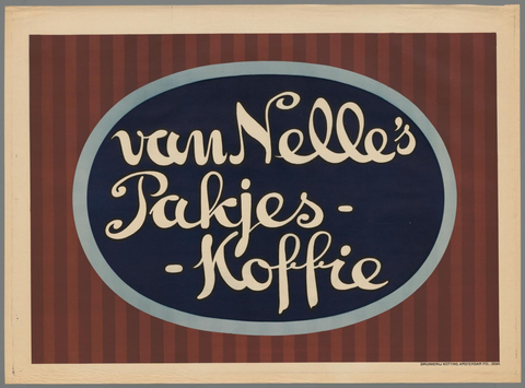 Affiche « Van Nelle's pakjes koffie ». Reproduction intégrale de l’exemplaire conservé par Rijksmuseum.