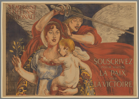 Affiche « 3ièm Emprunt National de la Défense. Souscrivez pour hater la paix par la victoire. ». Reproduction intégrale de l’exemplaire conservé par Rijksmuseum.