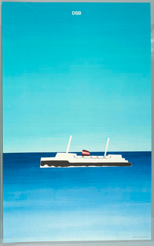 Affiche « Danish State Railroad ». Reproduction intégrale de l’exemplaire conservé par Cooper Hewitt, Smithsonian Design Museum.
