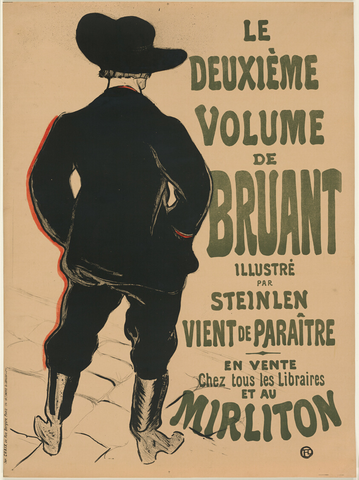 Affiche « The Second Volume by Bruant ». Reproduction intégrale de l’exemplaire conservé par Art Institute of Chicago.