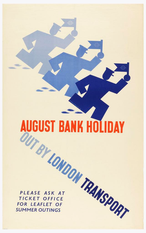 Affiche « August Bank Holiday ». Reproduction intégrale de l’exemplaire conservé par Cooper Hewitt, Smithsonian Design Museum.