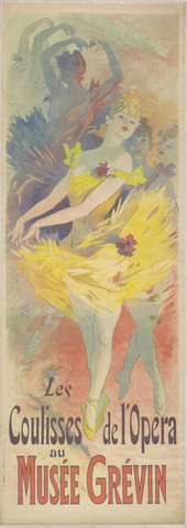 Affiche « Coulisses de l'opera au Musée Grévin, 1891 ». Reproduction intégrale de l’exemplaire conservé par Rijksmuseum.