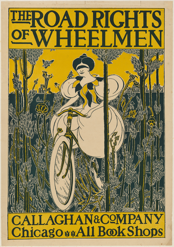 Affiche « The Road Rights of Wheelmen, Callaghan and Company, Chicago ». Reproduction intégrale de l’exemplaire conservé par The Metropolitan Museum of Art.