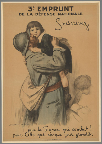 Affiche « 3e Emprunt de la Défense Nationale. Souscrivez pour la France qui combat! ». Reproduction intégrale de l’exemplaire conservé par Rijksmuseum.
