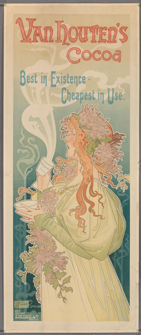Affiche « Affiche voor Van Houten's cacao ». Reproduction intégrale de l’exemplaire conservé par Rijksmuseum.
