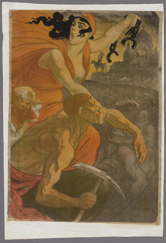 Affiche « Affiche voor het tijdschrift 'Le Petit Sou' ». Reproduction intégrale de l’exemplaire conservé par Rijksmuseum.