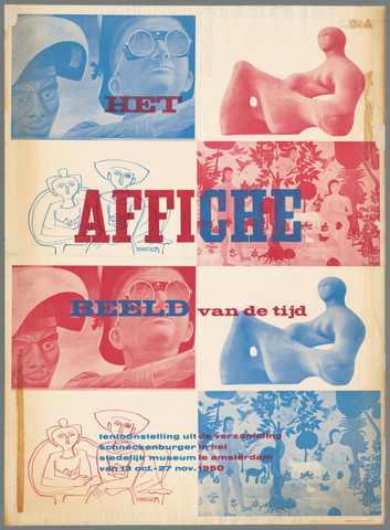 Affiche « Het affiche, beeld van de tijd. Tentoonstelling uit de verzameling Schneckenburger ». Reproduction intégrale de l’exemplaire conservé par Rijksmuseum.