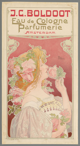 Affiche « Reclamebiljet: J.C. Boldoot Eau de Cologne ». Reproduction intégrale de l’exemplaire conservé par Rijksmuseum.