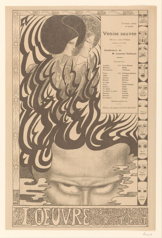 Affiche « Affiche voor het toneelstuk Vénise sauvée van Thomas Otway ». Reproduction intégrale de l’exemplaire conservé par Rijksmuseum.