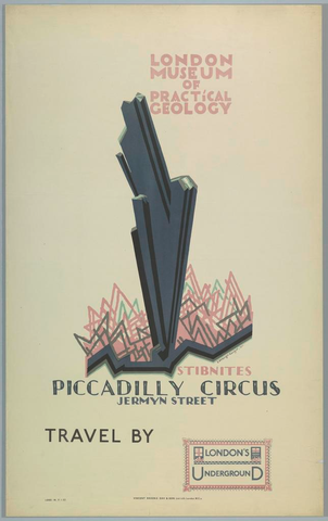 Affiche « London Museum of Practical Geology ». Reproduction intégrale de l’exemplaire conservé par Cooper Hewitt, Smithsonian Design Museum.