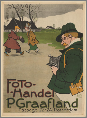 Affiche « Fotohandel P. Graafland Rotterdam ». Reproduction intégrale de l’exemplaire conservé par Rijksmuseum.