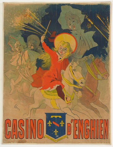 Affiche « Affiche voor het casino van Enghien-les-Bains ». Reproduction intégrale de l’exemplaire conservé par Rijksmuseum.
