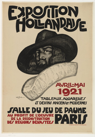 Affiche « Affiche voor de Exposition Hollandaise te Parijs, 1921 ». Reproduction intégrale de l’exemplaire conservé par Rijksmuseum.