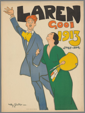 Affiche « Laren Gooi 1913. juli-aug ». Reproduction intégrale de l’exemplaire conservé par Rijksmuseum.