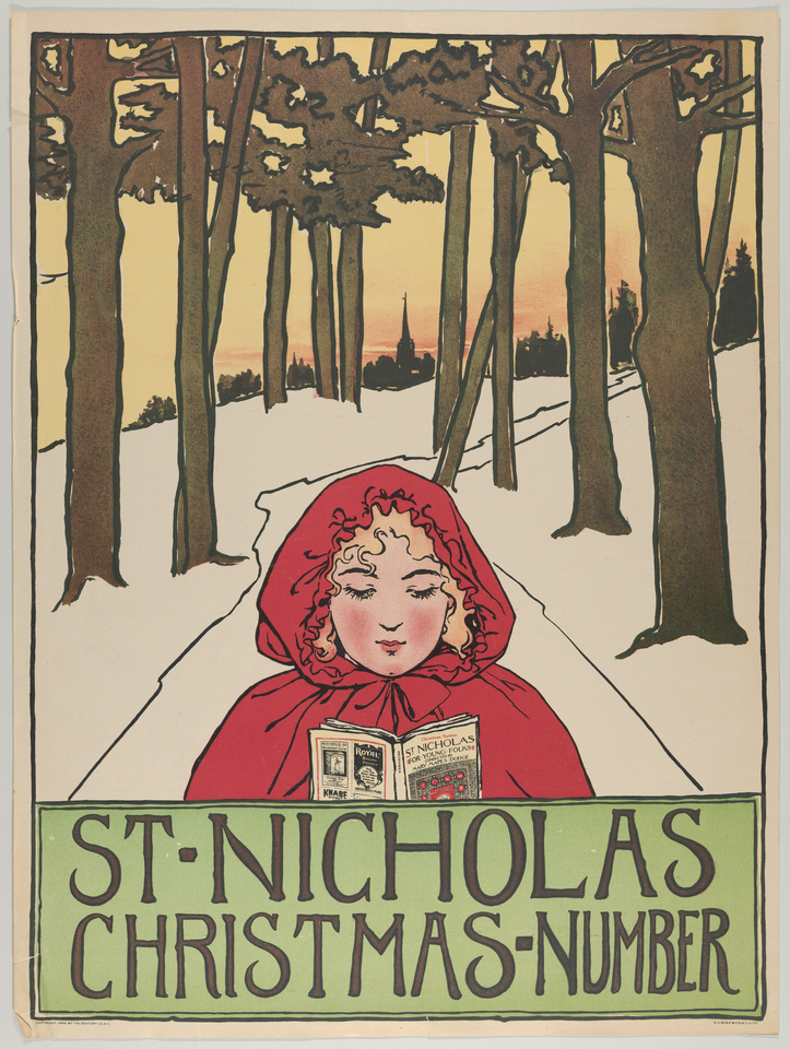 Affiche « St. Nicholas, Christmas Number ». Reproduction intégrale de l’exemplaire conservé par The Metropolitan Museum of Art.