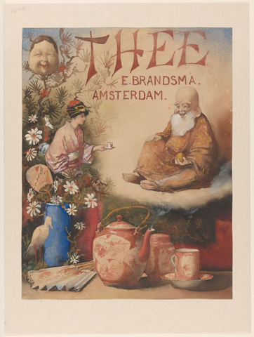 Affiche « Ontwerp voor een affiche voor thee van E. Brandsma, Amsterdam ». Reproduction intégrale de l’exemplaire conservé par Rijksmuseum.