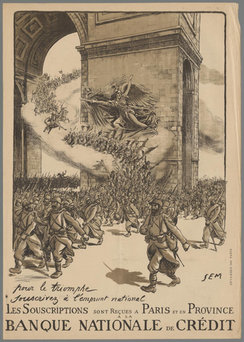 Affiche « Pour le triomphe. Souscrivez à l' Emprunt national ». Reproduction intégrale de l’exemplaire conservé par Rijksmuseum.