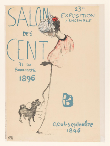 Affiche « Affiche voor de Salon des Cents ». Reproduction intégrale de l’exemplaire conservé par Rijksmuseum.