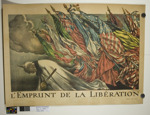 Affiche « The Liberation Loan ». Reproduction intégrale de l’exemplaire conservé par Art Institute of Chicago.