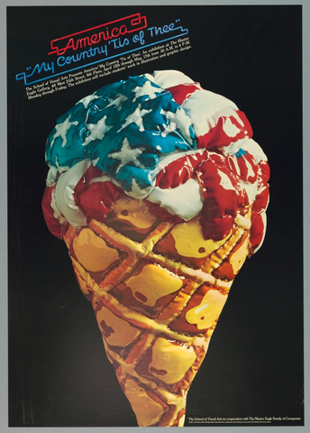 Affiche « America "My Country 'Tis of Thee" ». Reproduction intégrale de l’exemplaire conservé par Cooper Hewitt, Smithsonian Design Museum.