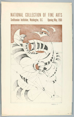 Affiche « National Collection of Fine Arts, Smithsonian Institution, Washington, D.C. ». Reproduction intégrale de l’exemplaire conservé par Cooper Hewitt, Smithsonian Design Museum.