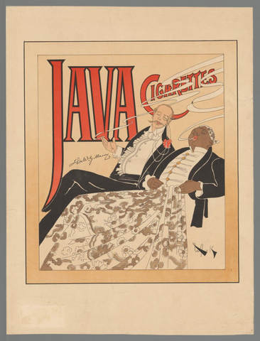 Affiche « Java Cigarettes. H.D. Mc Gillavry ». Reproduction intégrale de l’exemplaire conservé par Rijksmuseum.