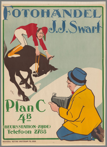Affiche « Fotohandel J.J. Swart ». Reproduction intégrale de l’exemplaire conservé par Rijksmuseum.