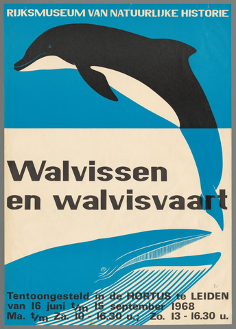 Affiche « Walvissen en walvisvaart ». Reproduction intégrale de l’exemplaire conservé par Rijksmuseum.